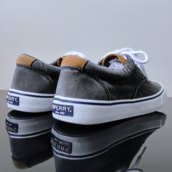 Sperry Men Top-Sider Striper CVO Sneaker in Cool Looking Salt-Washed Black/Grey - Picture 7 of 13